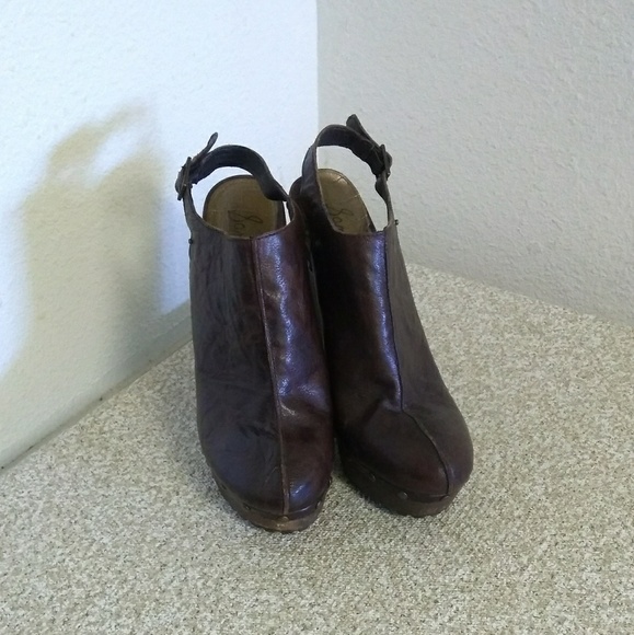 Sam Edelman Shoes - Sam Edelman Fritz Brown Leather Sling Back Shoes